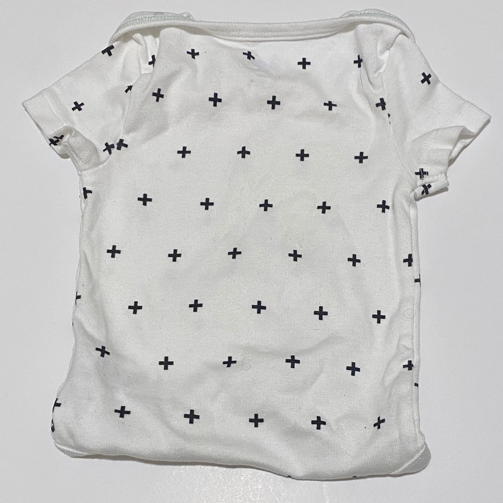 White T-Shirt with Black Crosses